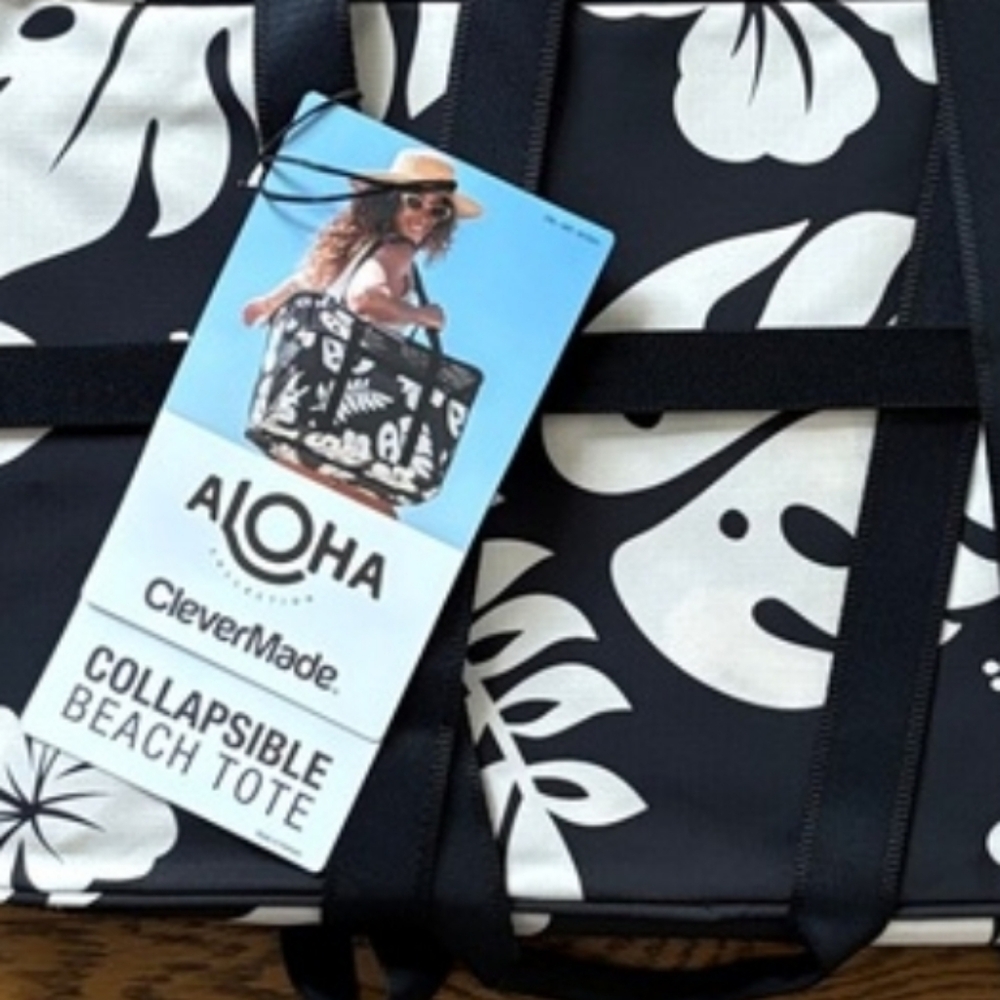 ALOHA Collection CleverMade Collapsible Beach Tote - Picture 7 of 8